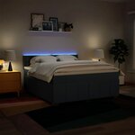 vidaXL Sommier à lattes de lit avec matelas Bleu 180x200 cm Tissu