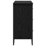 vidaXL Commode Autre Chêne noir 91 x 35.5 x 74.5 cm Bois d'ingénierie