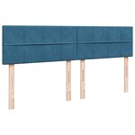 vidaXL Sommier à lattes de lit et matelas bleu 180x200 cm velours