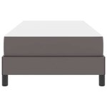 vidaXL Cadre de lit avec matelas Gris 90 x 200 cm tissu