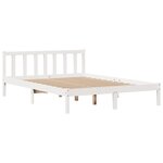 vidaXL Cadre de lit sans matelas blanc 140x200 cm bois de pin massif