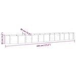 vidaXL Lit surélevé de jardin Acier enduit de poudre 440x80x36 cm Vert