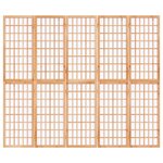 vidaXL Cloison de séparation pliable 5 panneaux 200x170 cm