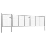 vidaXL Portail de jardin Acier 500 x 75 cm Argenté