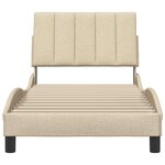 vidaXL Cadre de lit sans matelas Hanko crème 80x200 cm tissu