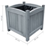 vidaXL Lits surélevés de jardin 2 Pièces 30x30x30 cm Bois de sapin massif