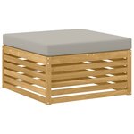 vidaXL Ensemble de canapés d'extérieur 5 pc Blanc et gris clair
