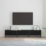 vidaXL Meuble TV Chêne noir 210 x 35 x 41 cm Bois d'ingénierie