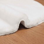 vidaXL Tapis en Fourrure Synthétique de Lapin Olite Blanc 60 x 90 cm