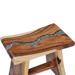 vidaXL Tabouret Bois de Suar solide et polyrésine