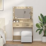 vidaXL Coiffeuse Chêne sonoma 79 x 41 x 135 cm Bois d'ingénierie