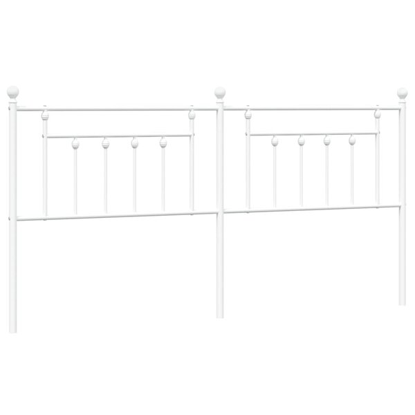 vidaXL Tête de lit de remplacement métal blanc 200 cm
