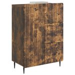vidaXL Buffet Chêne fumé 66 x 34 5 x 91 5 cm Bois d'ingénierie
