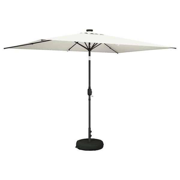 vidaXL Parasol de jardin avec lumières LED et base 200 x 300 cm
