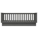 vidaXL Lit de jour sans matelas gris 80x200 cm bois de pin massif