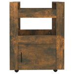vidaXL Chariot de cuisine Chêne fumé 60x45x80 cm Bois d'ingénierie