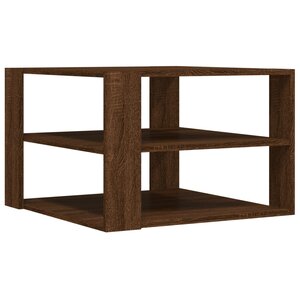 vidaXL Table basse chêne marron 59 5x59 5x40 cm bois d'ingénierie