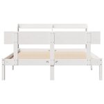 vidaXL Cadre de lit sans matelas blanc 150x200 cm bois de pin massif