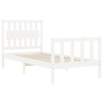 vidaXL Cadre de lit sans matelas blanc bois de pin massif