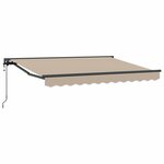 vidaXL Auvent rétractable électrique Beige 3 5 x 2 m