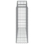 vidaXL Paniers à gabions arqués 2 Pièces 200x50x120/140 cm Fer galvanisé
