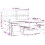 vidaXL Sommier à lattes de lit et matelas Bleu foncé 200x200cm Velours