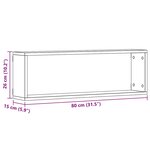 vidaXL Étagère murale avec étagère 2 Pièces Chêne artisan 80 x 15 x 26 cm