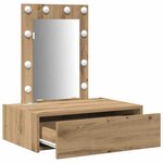vidaXL Table de Toilette Marron 60 x 40 x 70 cm Bois d'ingénierie