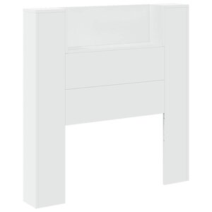 vidaXL Tête de lit Blanc 100 x 16 5 x 103 5 cm Bois d'ingénierie
