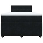 vidaXL Sommier à lattes de lit avec matelas noir 120x190 cm velours