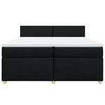 vidaXL Sommier à lattes de lit avec matelas Noir 200x200 cm Tissu