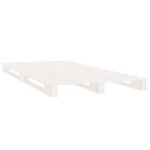 vidaXL Cadre de lit sans matelas blanc 75x190 cm bois de pin massif