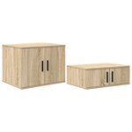vidaXL Cadre de lit de rangement Chêne Sonoma 100x200 cm