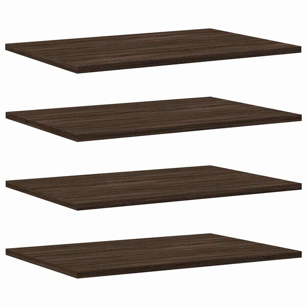 vidaXL Étagères murales 4 Pièces chêne marron 60x40x1 5cm bois ingénierie