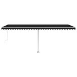vidaXL Auvent manuel rétractable sur pied 600x300 cm Anthracite