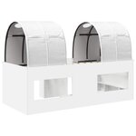 vidaXL Lit Haut pour Enfants avec Tunnel Blanc Bois d'ingénierie