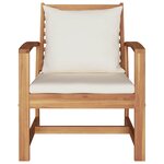 vidaXL Chaises de jardin 2 Pièces Naturel 60 x 65 x 76.5 cm