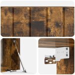 vidaXL Meuble TV mural 59 5 x 41 x 30 cm Chêne fumé Bois d'ingénierie