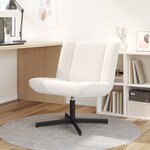 vidaXL Chaise pivotante Crème 63 x 75 x 76 cm tissu