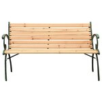 vidaXL Banc de jardin 116 cm Fonte et bois massif de sapin