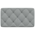 vidaXL Coussin de tête de lit gris clair 80 cm tissu