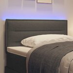 vidaXL Tête de lit LED avec des lumières à LED Gris foncé 90 cm tissu