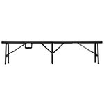 Perel Banc pliable avec motif d'osier Noir FP160R