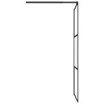 vidaXL Paroi de douche 80x195 cm Verre ESG demi-dépoli Noir