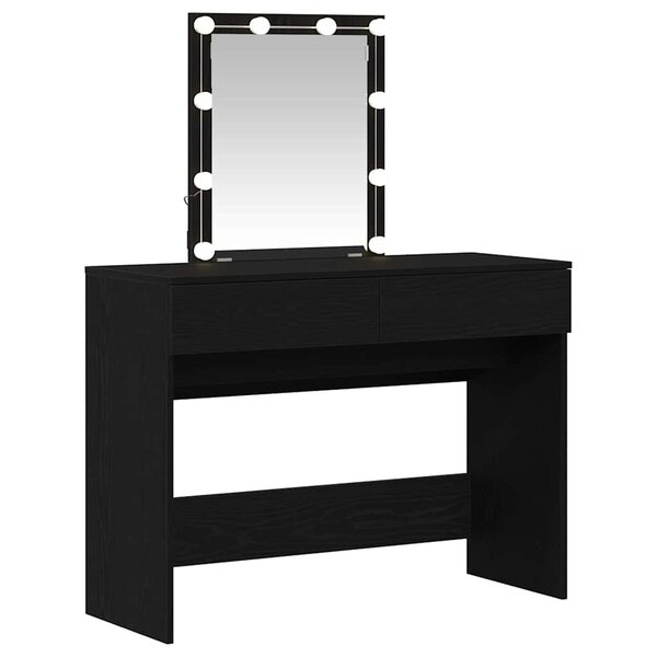 vidaXL Coiffeuse Chêne noir 100 x 40 x 130 cm Bois d'ingénierie