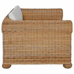 vidaXL Ensemble de canapés avec coussins 2 Pièces rotin naturel