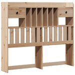 vidaXL Lit bibliothèque sans matelas 135x190 cm bois de pin massif