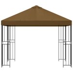 vidaXL Pavillon 3 x 3 m Taupe Polyester et Acier 190 gsm