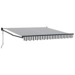 vidaXL Auvent rétractable anthracite/blanc 3x2 5 m tissu et aluminium