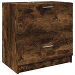 vidaXL Meuble d'évier chêne fumé 59x37x59 cm bois d'ingénierie
